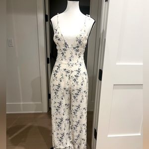 Reformation floral jumpsuit